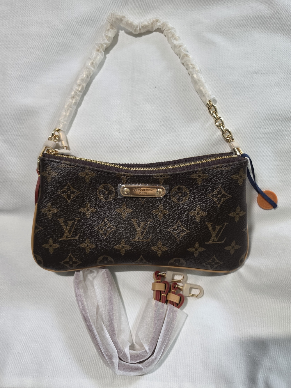 Monogram Canvas Shoulder Bag in Brown